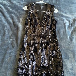 Black sequin dress